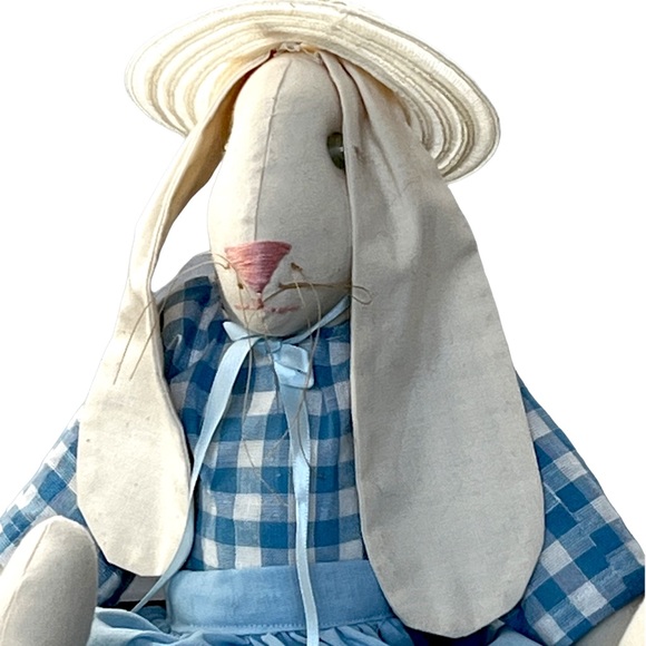 Vintage Handmade Bunny Rabbit Doll 19" - Picture 6 of 6